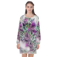 Unicornstyle- Blossom-annabellerockz Long Sleeve Chiffon Shift Dress  by annabellerockzfashion