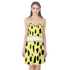 Leopard Polka Dot Yellow Black Camis Nightgown by Mariart