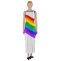 Watercolour Rainbow Colours Fitted Maxi Dress View2