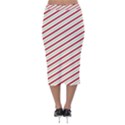 Stripes Striped Design Pattern Velvet Midi Pencil Skirt View2