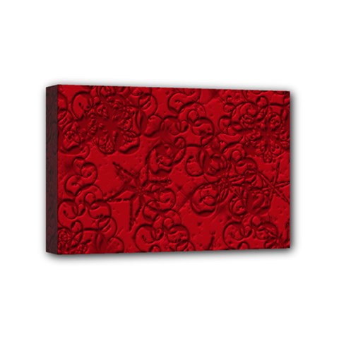 Christmas Background Red Star Mini Canvas 6  X 4  by Nexatart