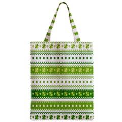 Flower Floral Green Shamrock Zipper Classic Tote Bag by Mariart