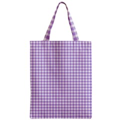 Plaid Purple White Line Zipper Classic Tote Bag by Mariart