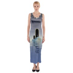 Abstract Gates Doors Stars Fitted Maxi Dress by Nexatart