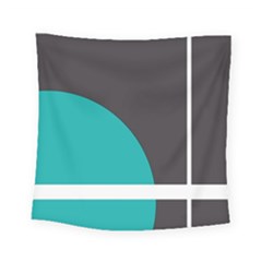 Turquoise Line Square Tapestry (small) by mugebasakart