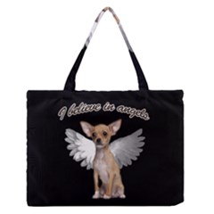 Angel Chihuahua Medium Zipper Tote Bag by Valentinaart