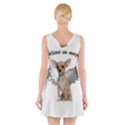 Angel Chihuahua V-Neck Sleeveless Skater Dress View2