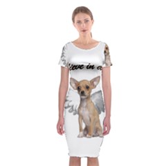 Angel Chihuahua Classic Short Sleeve Midi Dress by Valentinaart