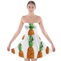 Pineapple Print Polygonal Pattern Strapless Bra Top Dress View1