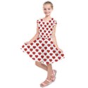 Emoji Heart Shape Drawing Pattern Kids  Short Sleeve Dress View1