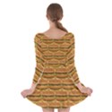 Delicious Burger Pattern Long Sleeve Skater Dress View2