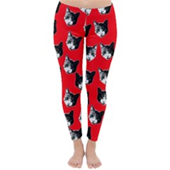 Cat Pattern Classic Winter Leggings by Valentinaart