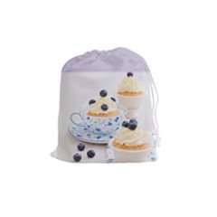 Blueberry Cupcakes Drawstring Pouches (medium)  by Coelfen