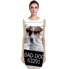 Bad Dog Sleeveless Velvet Midi Dress by Valentinaart