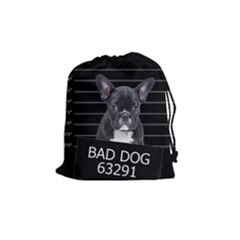 Bad Dog Drawstring Pouches (medium)  by Valentinaart