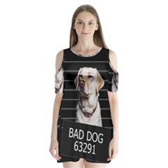 Bad Dog Shoulder Cutout Velvet  One Piece by Valentinaart