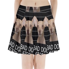 Bad Dog Pleated Mini Skirt by Valentinaart