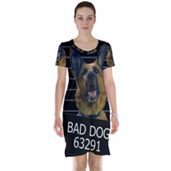 Bad Dog Short Sleeve Nightdress by Valentinaart