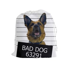 Bad Dog Drawstring Pouches (extra Large) by Valentinaart