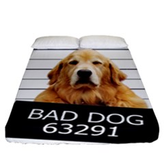 Bad Dog Fitted Sheet (california King Size) by Valentinaart