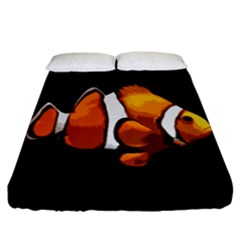 Clown Fish Fitted Sheet (california King Size) by Valentinaart