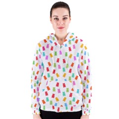 Candy Pattern Women s Zipper Hoodie by Valentinaart