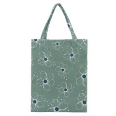 Flower Floral Sakura Sunflower Rose Blue Classic Tote Bag by Mariart