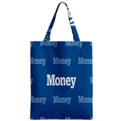 Money White Blue Color Zipper Classic Tote Bag by Mariart