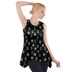 Witchcraft Symbols  Side Drop Tank Tunic by Valentinaart