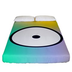 Illustrated Circle Round Polka Rainbow Fitted Sheet (california King Size) by Mariart