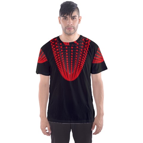 Normal Field Of An Elliptic Paraboloid Red Men s Sport Mesh Tee by Mariart