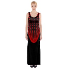 Normal Field Of An Elliptic Paraboloid Red Maxi Thigh Split Dress by Mariart