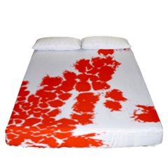 Red Spot Paint Fitted Sheet (california King Size) by Mariart