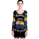 Rainbow sheep Long Sleeve Bodycon Dress View1