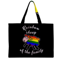 Rainbow Sheep Zipper Mini Tote Bag by Valentinaart