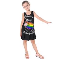 Rainbow Sheep Kids  Sleeveless Dress by Valentinaart