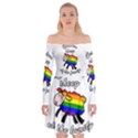 Rainbow sheep Off Shoulder Skater Dress View1