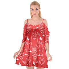 Moon Red Rocket Space Cutout Spaghetti Strap Chiffon Dress by Mariart