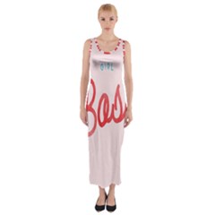 Girl Boss Pink Red Blue Sexy Fitted Maxi Dress by Mariart