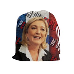 Marine Le Pen Drawstring Pouches (extra Large) by Valentinaart