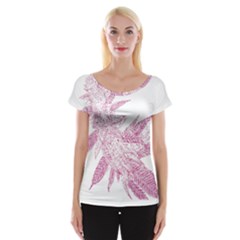 Ganja Pink Women s Cap Sleeve Top by getstonedinstyle