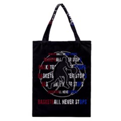 Basketball Never Stops Classic Tote Bag by Valentinaart