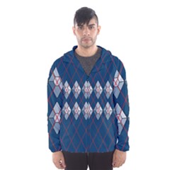 Diamonds And Lasers Argyle  Hooded Wind Breaker (men) by emilyzragz