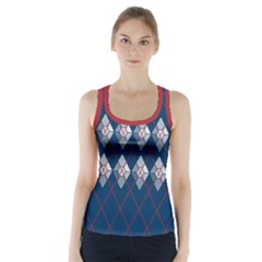 Diamonds And Lasers Argyle  Racer Back Sports Top by emilyzragz