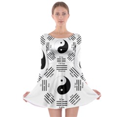 I Ching  Long Sleeve Skater Dress by Valentinaart