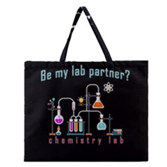 Chemistry Lab Zipper Large Tote Bag by Valentinaart