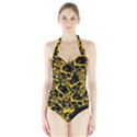 Skull pattern Halter Swimsuit View1