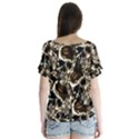 Skull pattern Flutter Sleeve Top View2