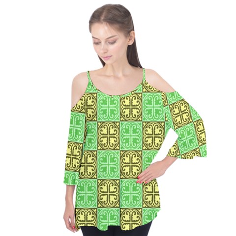 Clipart Aztec Green Yellow Flutter Tees by Mariart