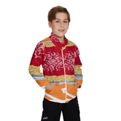 Instant Noodles Mie Sauce Tomato Red Orange Knife Fox Food Pasta Wind Breaker (kids) by Mariart